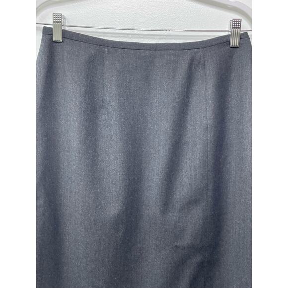 Valerie Steven’s Stretch High Waisted Front Slit Pencil Skirt Gray Women's Sz 10 - Picture 3 of 12